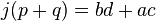 j(p+q)=bd+ac